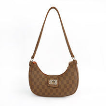 Chelsea Checkered Brown Shoulder Bag