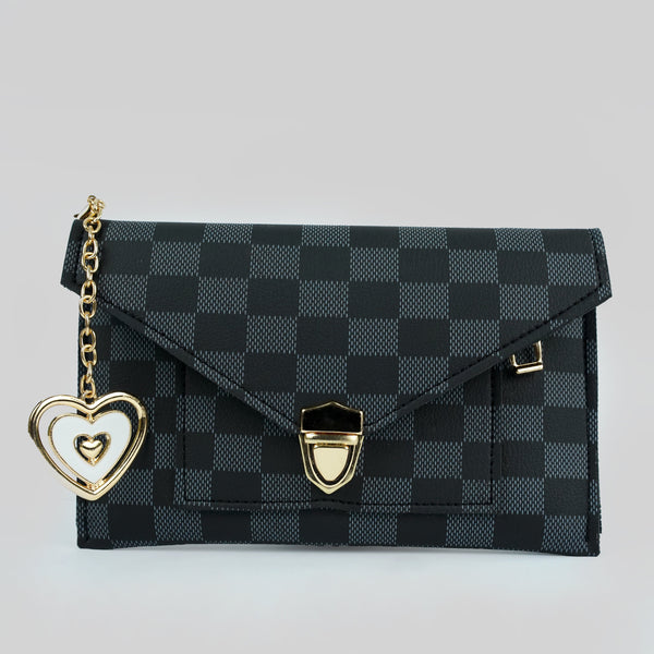 Luxe Check Black Wallet