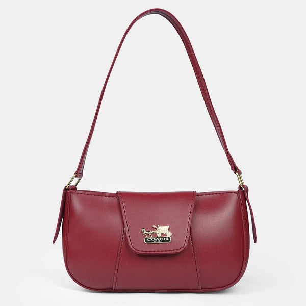 Pearl Maroon Shoulder Bag
