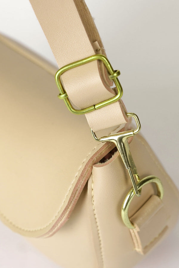 Sleek Beige Shoulder Bag