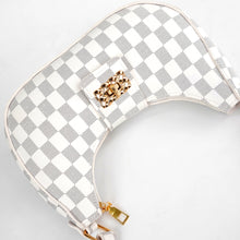 Chelsea Checkered White Shoulder Bag