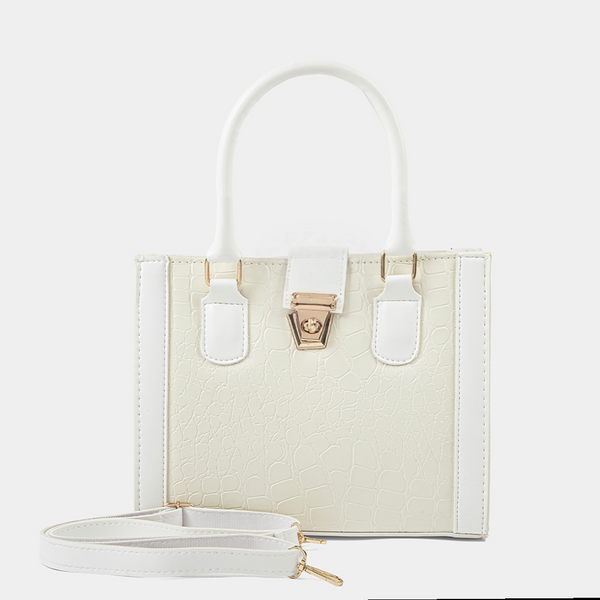 Urban Croc texture White Bag