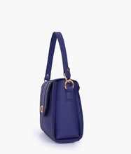 Blue Compact Top Handle Cross Body Bags
