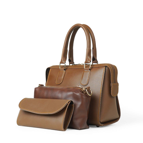 HUAL BAG 3PCS BROWN